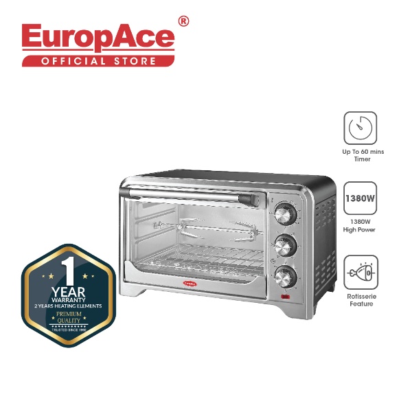 EuropAce 20L S/S Electric Oven (Rotisserie)